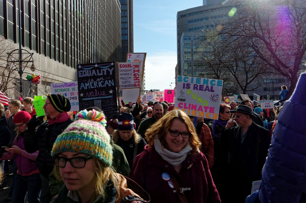Protesters during the Women's March in Denver, CO - January 2017